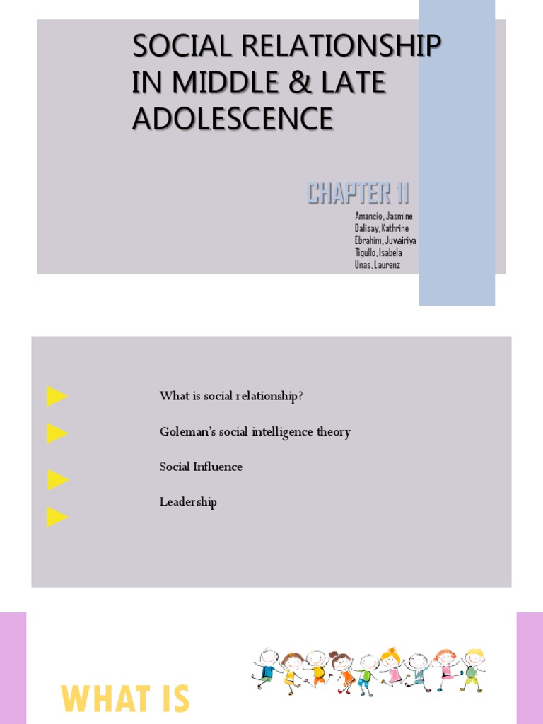 Social Relationships in Adolescence | PDF | Leadership | Influence ...