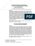 Gestão Estratégica Da Informação Na Logística e No Transporte de Cargas