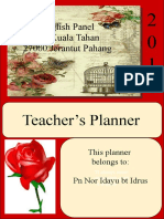 English Panel SK Kuala Tahan 27000 Jerantut Pahang: Teacher's Planner