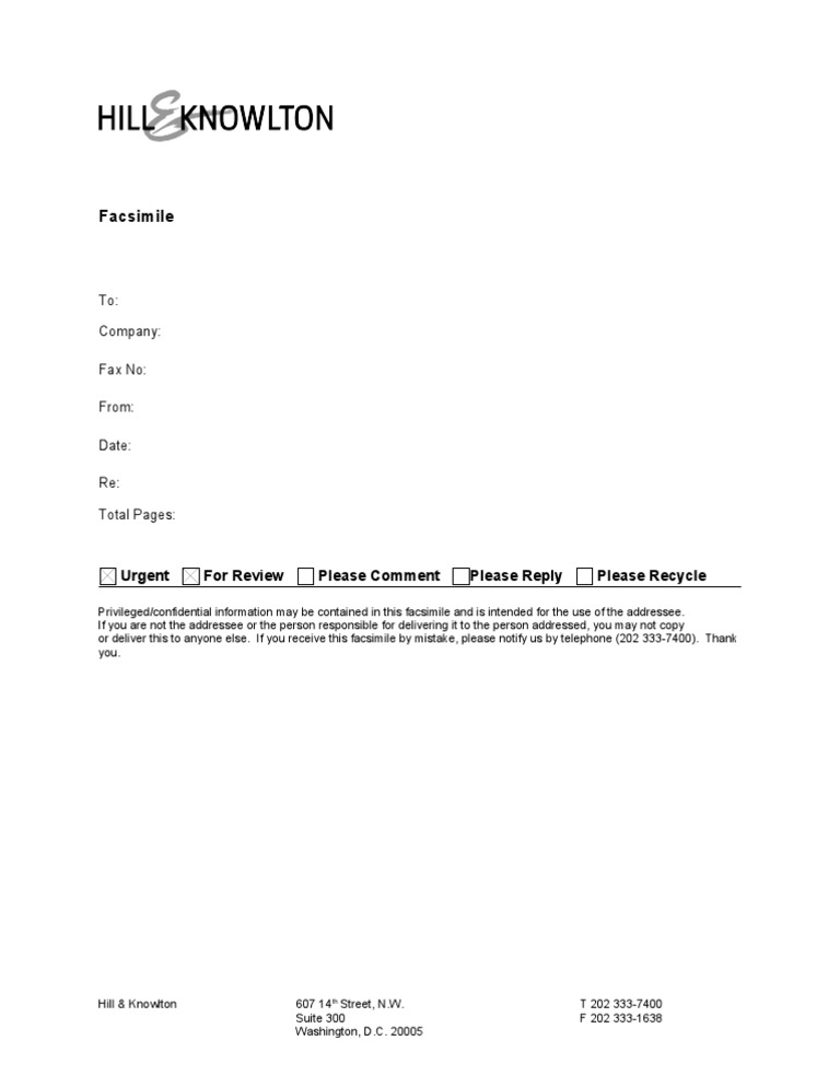 Confidential Fax Notice | PDF