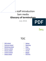 New Staff Introduction Sam Media: Glossary of Terminology