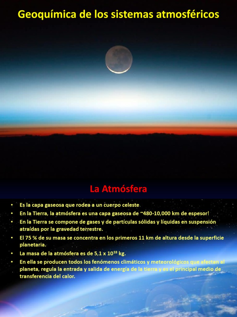 Geoquímica de Los Sistemas Atmosféricos PDF Atmósfera Luz de sol