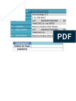 Juicio Ejecutivo: 1.-Tribunal: 2. - RIT: 3. - Caratula: 4. - CLIENTE: 5. - Ejecutante: 6. - Ejecutado