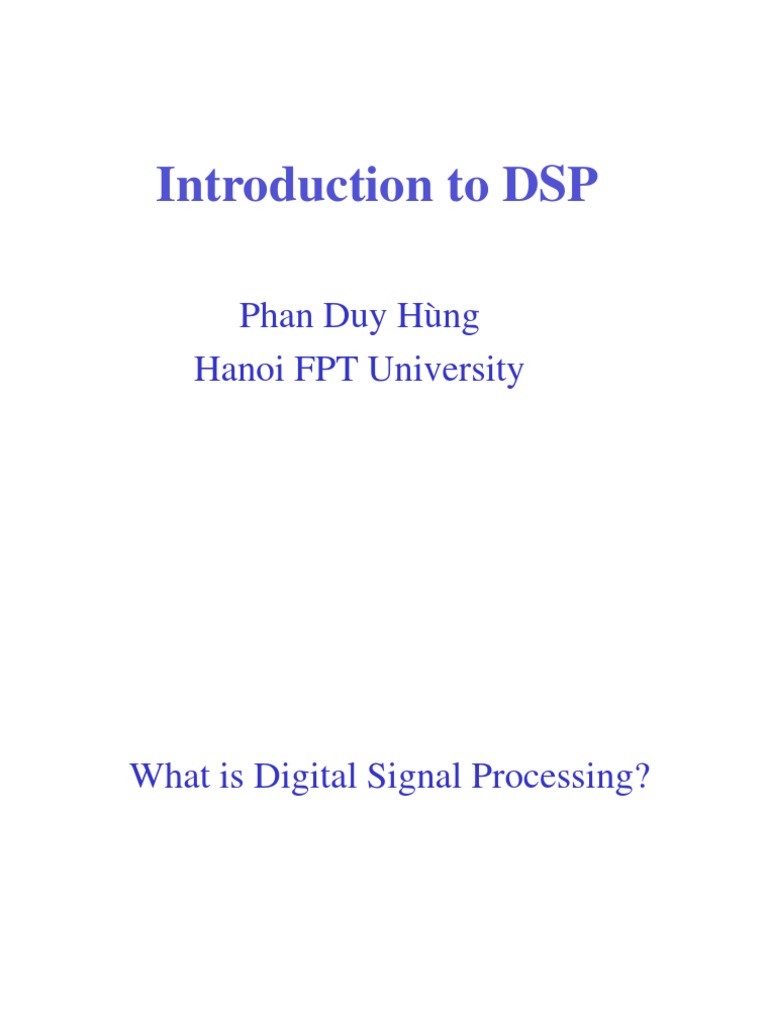Giới thiệu DSP | PDF | Teaching Methods & Materials
