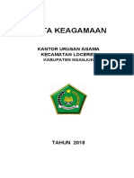 Data Keagamaan Kua Loceret 2018 Sampul