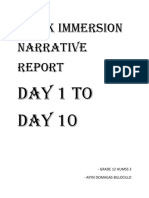 Work Immersion Narrative: Day 1 To Day 10