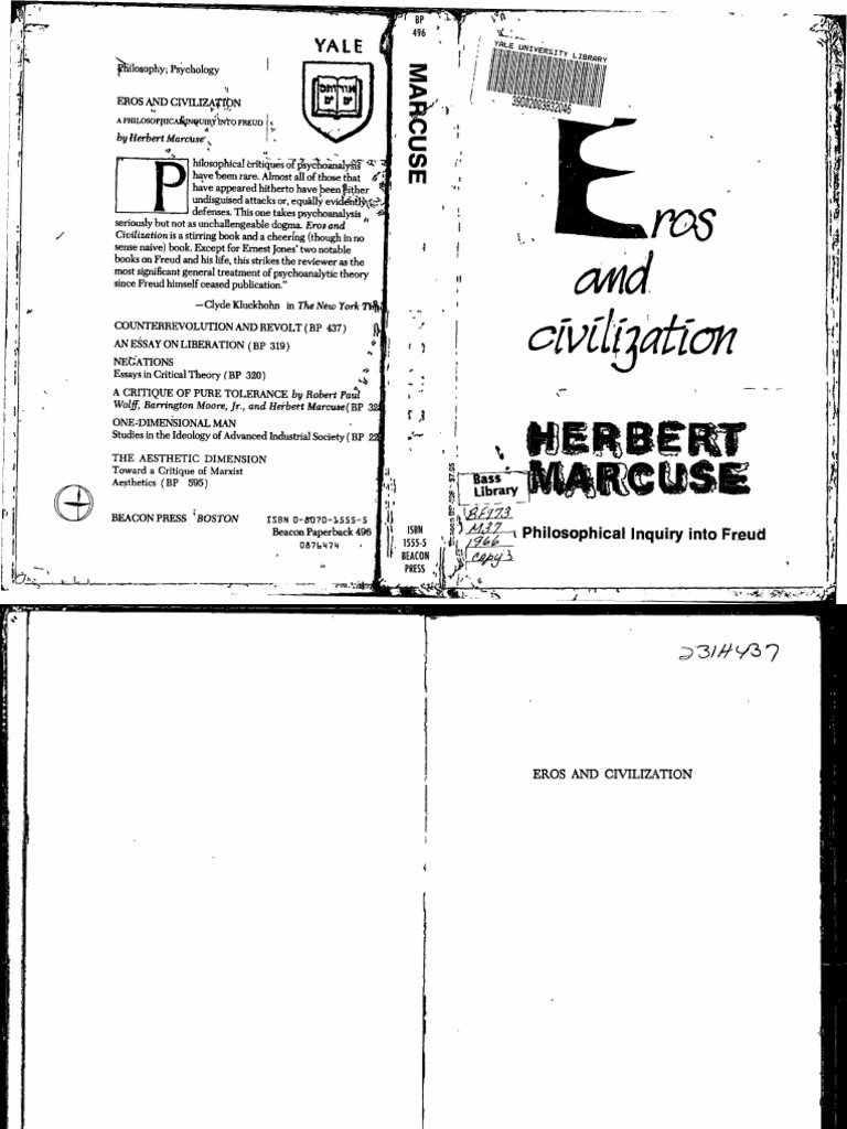 MarcuseEros and Civilization PDF Id Sigmund Freud