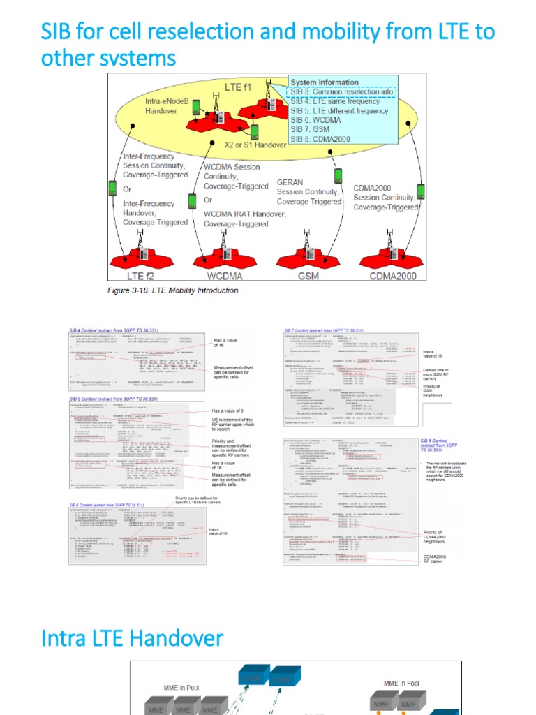 LTE Cell Reselection and Handover Guide | PDF