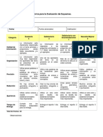 Evaluación de Esquemas