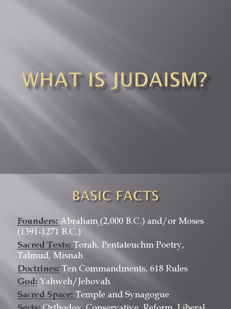 JUDAISM IS ALSO KNOWN AS visual data 2