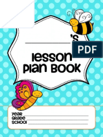 Lesson Plan Cover-Insect Theme