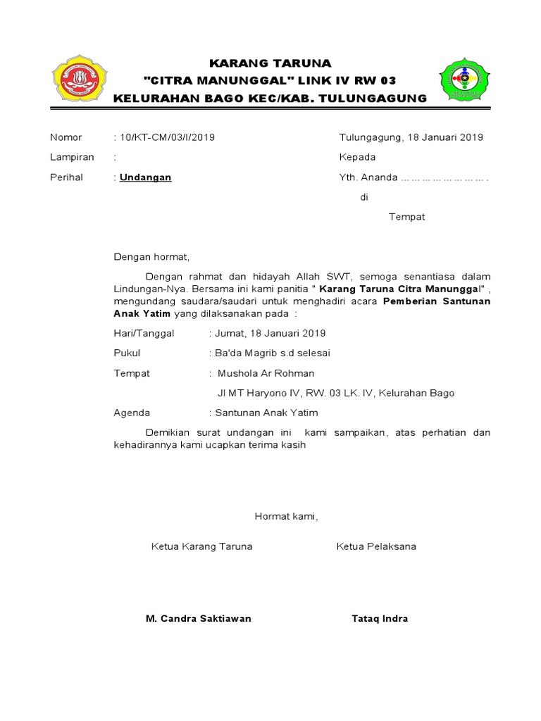 80 Koleksi Contoh Undangan Menghadiri Santunan Anak Yatim Terbaik