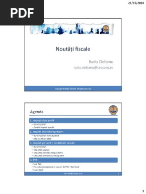 Curs Fiscalitate Radu Ciobanu 19 05 2018 V10 2 Pdf