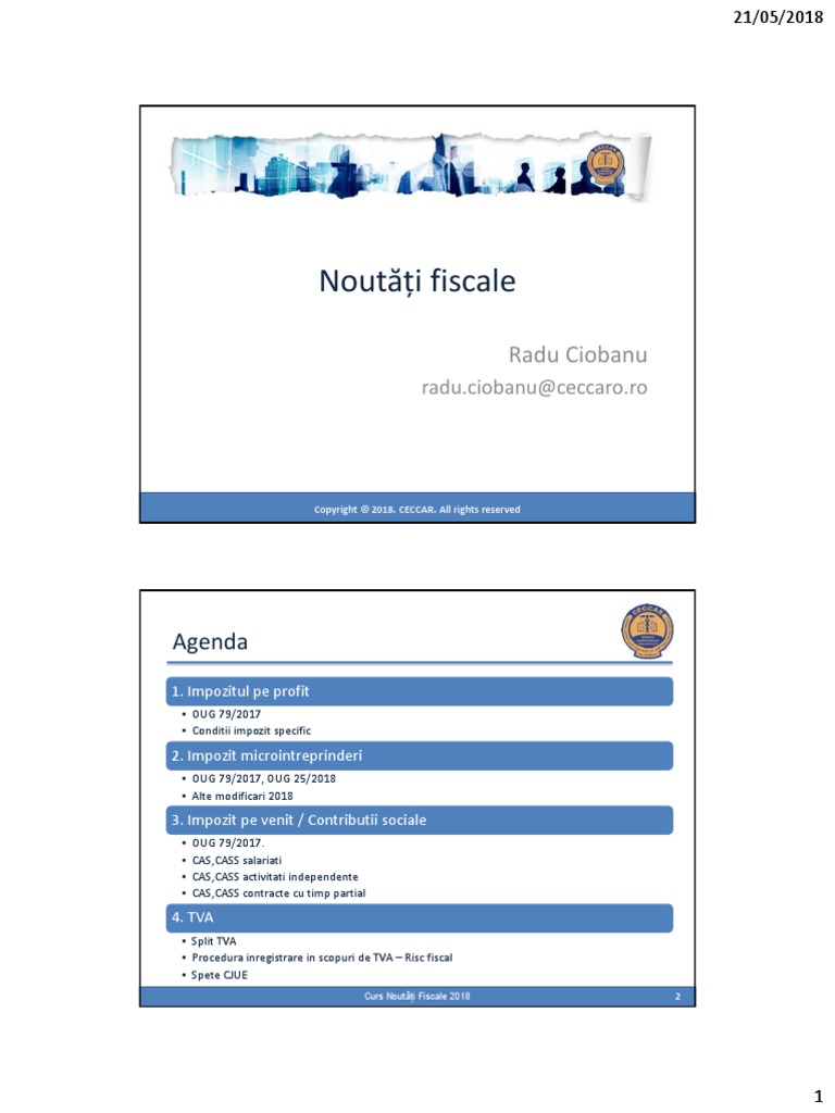 Curs Fiscalitate Radu Ciobanu 19 05 2018 V10 2 Pdf