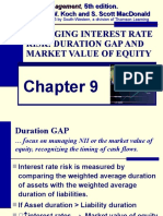 Managing Interest Rate Risk: Duration Gap and Market Value of Equity