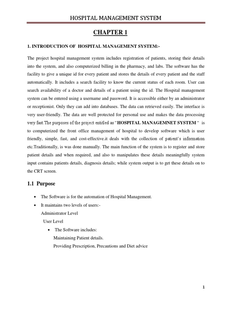 Hospital Management System Overview | PDF | Java (Programming Language ...