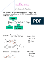 C X G F DX X G X G F: 4.5 Integration by Substitution