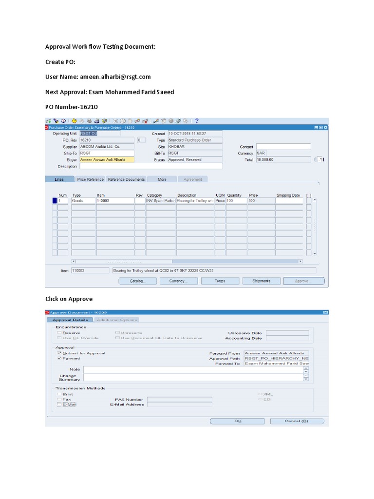 Approval Workflow Testing Guide | PDF | Finance & Money Management