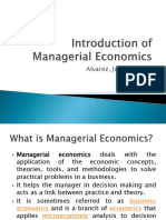 Introduction of Managerial Economics