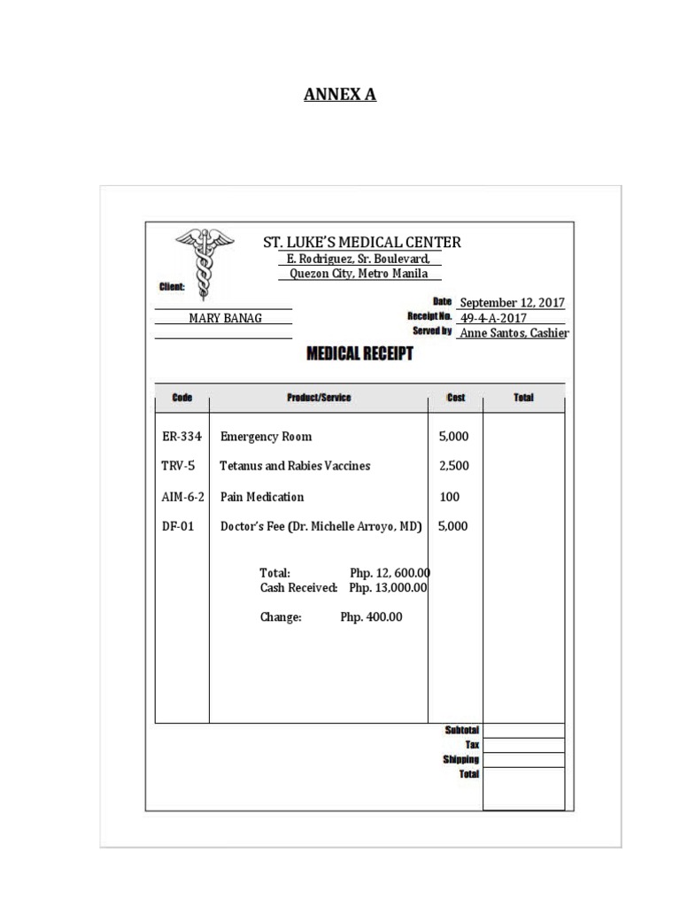 Annex A: St. Luke'S Medical Center | PDF | Science & Mathematics