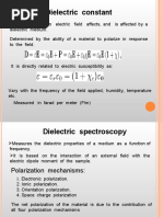 On Dielectric Constant