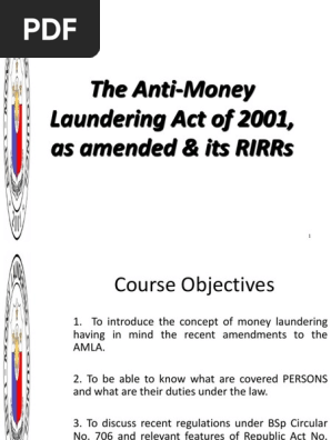Amla For Cclrb May 2013 Money Laundering Identity Document