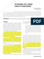 Plantão Psicológico sob enfoque da Análise do Comportamento