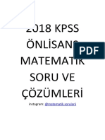 KPSS 2018 Önlisans Matematik Soru Ve Çözümleri