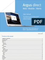 User Manual: This Will Help You To Navigate Around Argus Direct and Use The Different Features Available