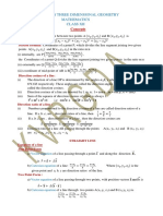 Concepts of Three Dimensional Geometry Mathematics Class Xii