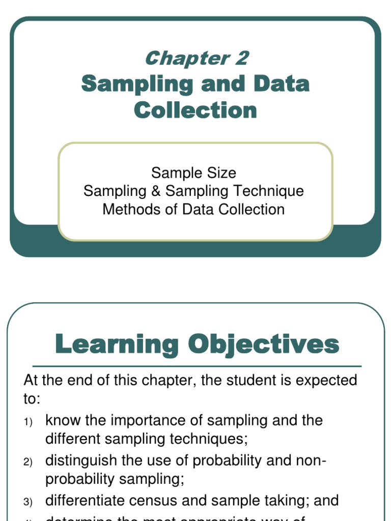 Chapter 2 Sampling and Data Collection | PDF | Sampling (Statistics ...