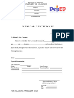 Philippines medical certificate for student athlete
