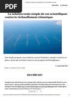 La solution toute simple de ces scientifiques contre le réchauffement climatique