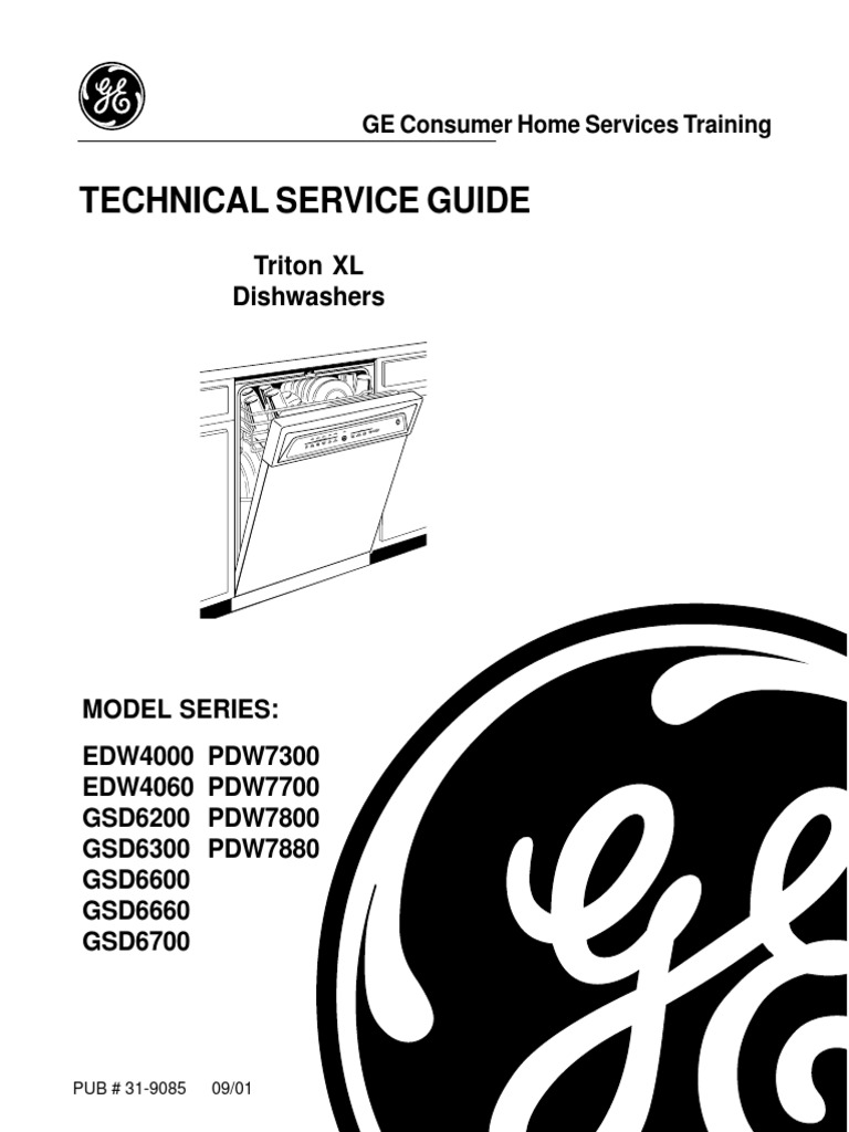 GE Dishwasher Triton ServiceManual PDF