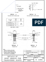 Details of Joint Groove For Transverse Joints: Detail Detail