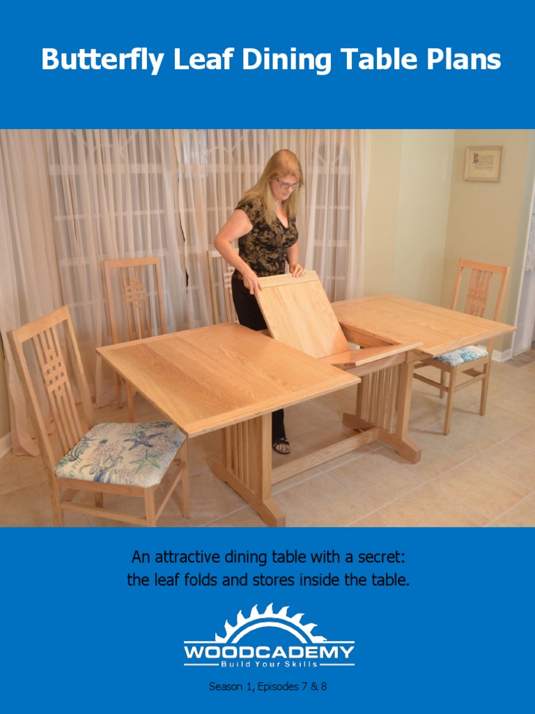 Woodcademy Dining Table Plans PDF Drill Screw