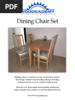 Woodcademy Dining Chair Plans PDF