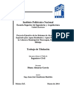 Proyecto Ejecutivo de Los Sistemas de Alcantarillado Separado para Aguas Residuales y Aguas Pluvi