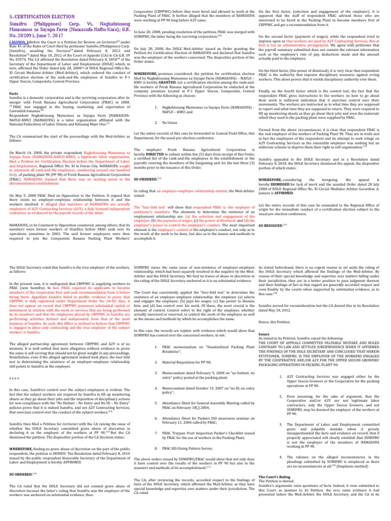 Labor Termination Cases Pdf Independent Contractor Unemployment