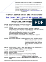 Programma e Modulo Di Iscrizione Estate 2008 in Provvsorio