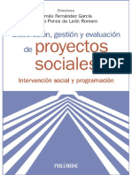 Elaboración, Gestión y Evaluación de Proyectos Sociales - Tomás Fernández García PDF