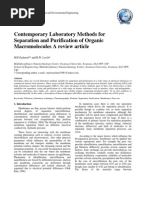 Download Contemporary Laboratory Methods for Separation and Purification of Organic Macro Molecules a Review Article by contact1657 SN39753765 doc pdf