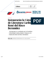 Cátedra de Literatura Caribeña René Del Risco Bermúdez