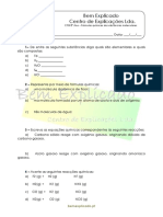 C 1.4 - Fórmulas Químicos de Substâncias Moleculares - Ficha de Trabalho