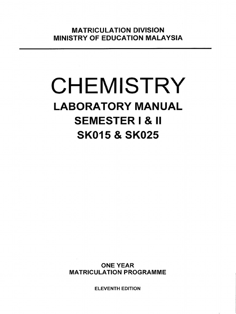 Lab Manual Kimia PST PDF