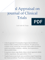 Kuliah Critical Appraisal on Clinical Trial