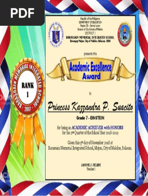 Award Certificate