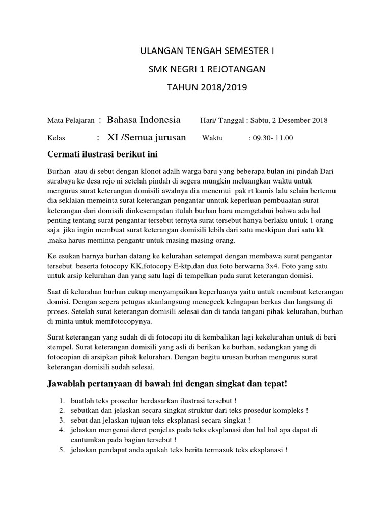 Sebut Dan Jelaskan Struktur Teks Prosedur Terkait Teks