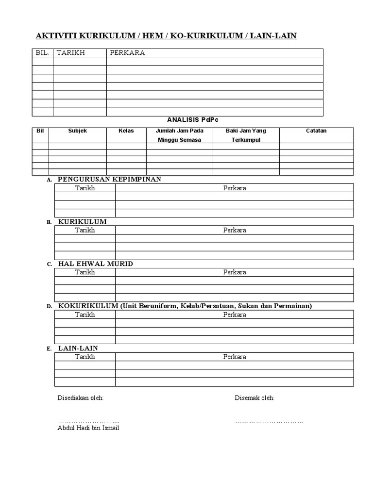 Template Rumusan PDPC | PDF