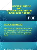 The Location Principle AND The Upper Bound and The Lower Bound Theorem